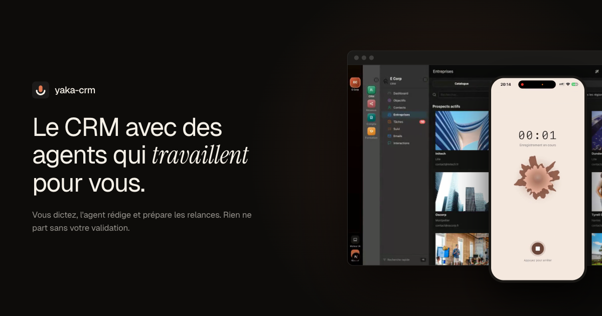 Présentation de Yaka CRM — CRM augmenté